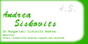 andrea siskovits business card
